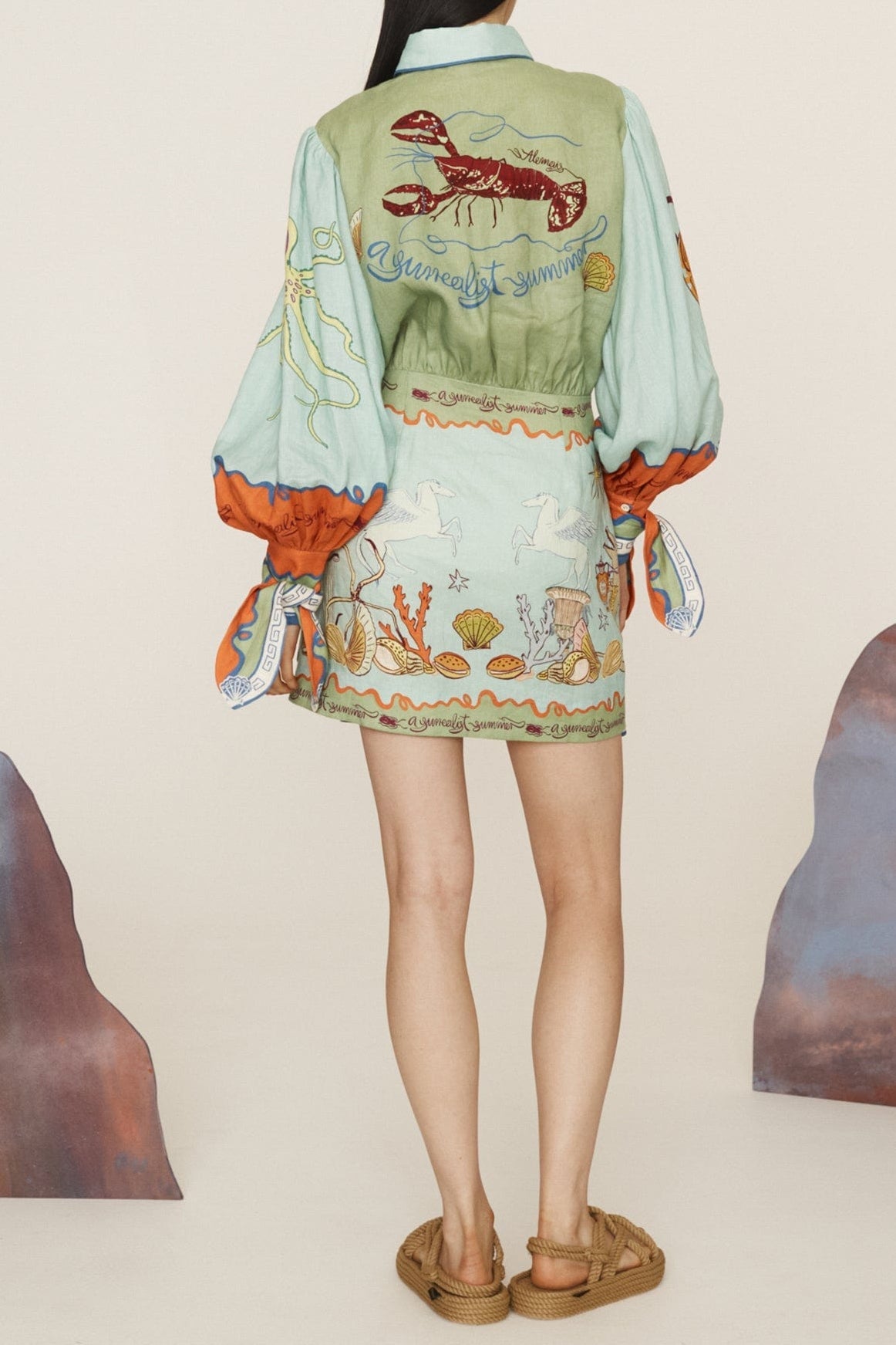 maureen pattern print mini shirt dress