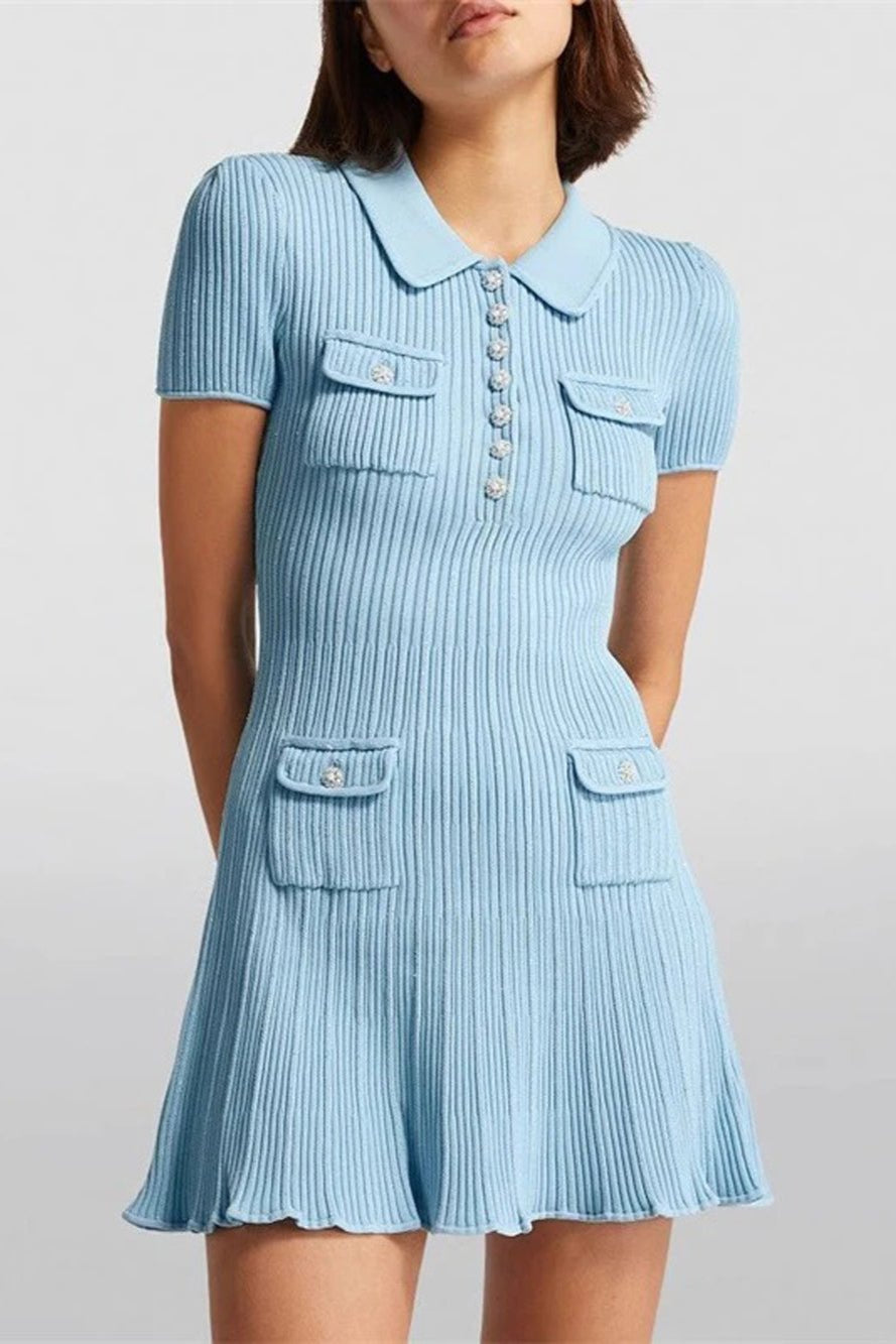 Caitlin Knitted Mini Dress - Stylish beautiful dress for special occasions | Buy Online