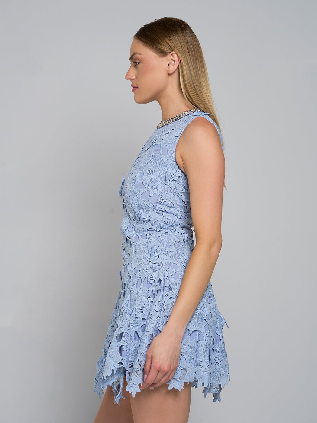 Shop  beautiful dress - Perfect for special occasions | Camille Asymmetric Lace Mini Dress