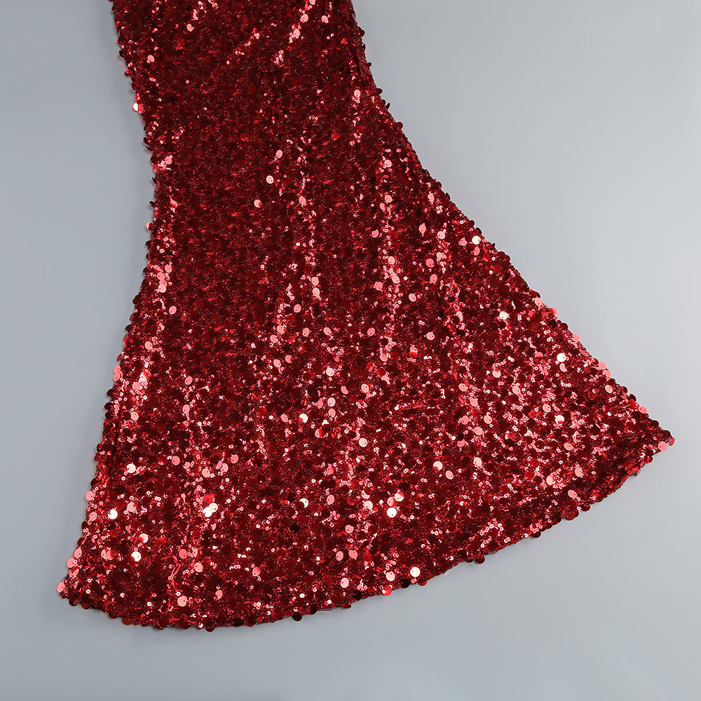 sleeveless sequin maxi dress in red - Stylish red dress for special occasions | Buy Online