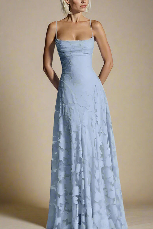 Ellalabel Ivy Bodycon Maxi Dress - Baby Blue in Baby Blue - Crafted from High-quality Fabrication- Ideal for Wedding Guest and Formal Galas.