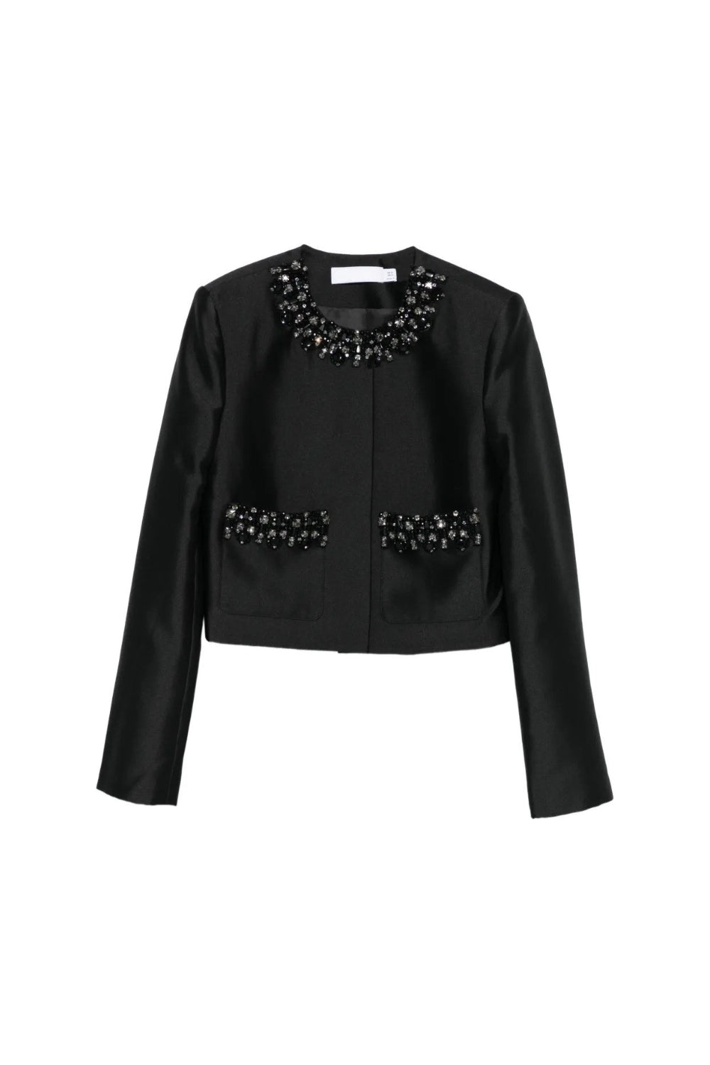 Emma rhinestones embellished jacket in black