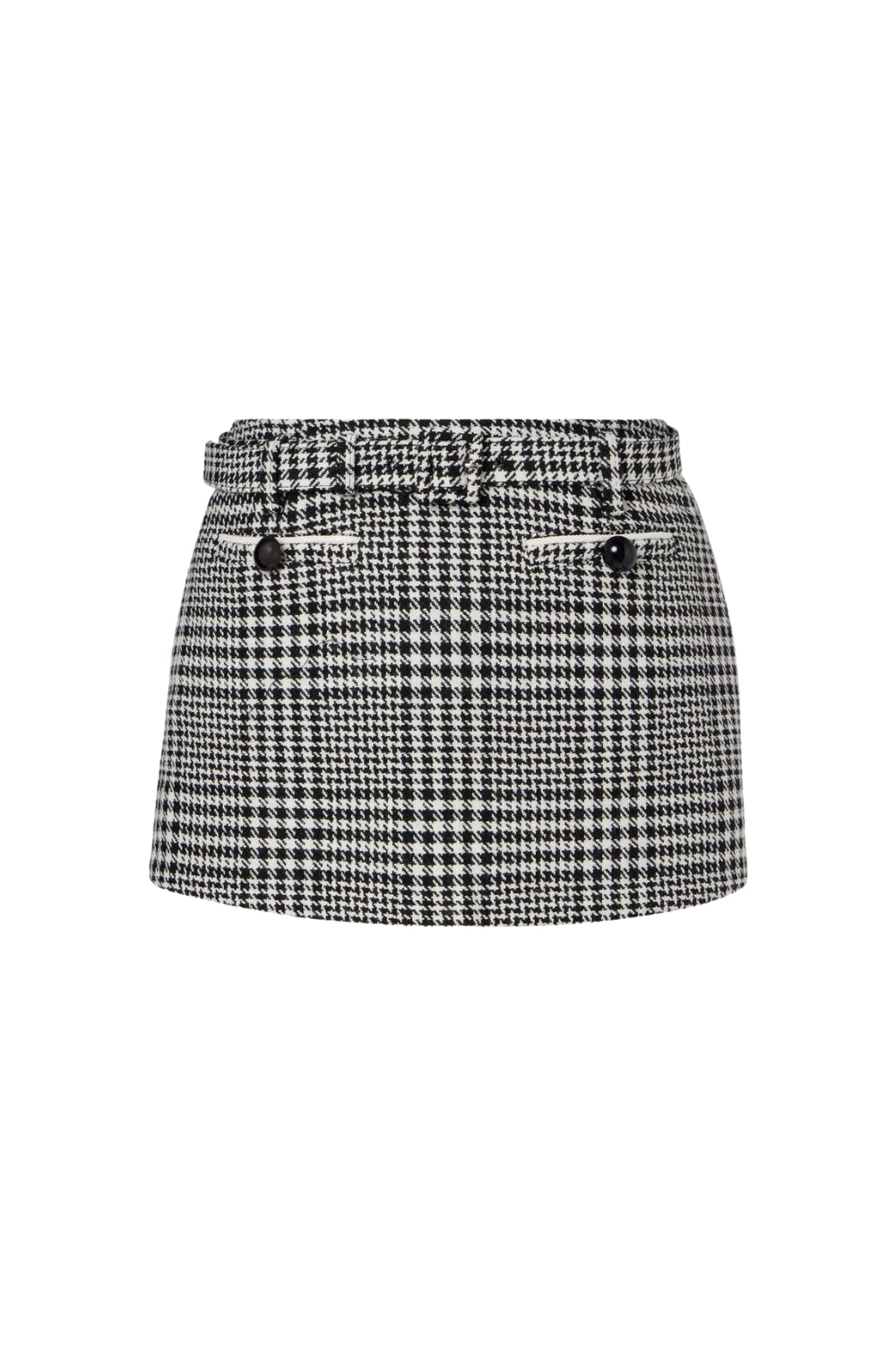 caitlin Houndstooth Crystal mini skirt - Black/White