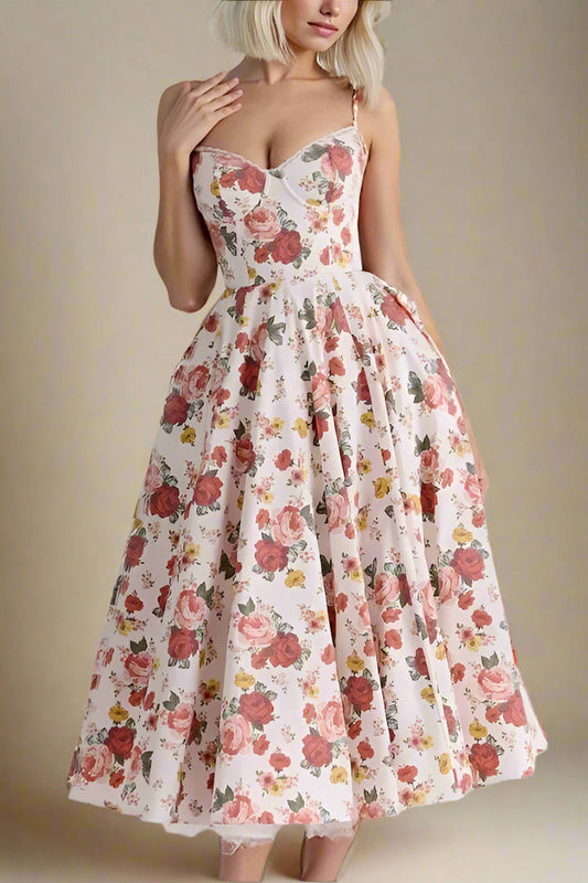 Ellalabel Mavis Midi Dress - Red Wine in Red Wine - Crafted from High-quality Fabrication- Perfect for Garden Parties and Resort Wear.