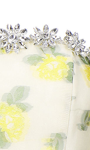 Khaleesi Lemon Yellow Strapless Long Cocktail Dress-Butter Cup