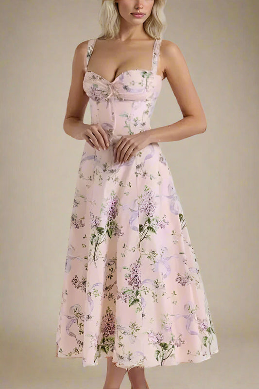 Ellalabel Pixie Midi Dress - Violet Purple in Violet Purple - Crafted from High-quality Fabrication- Perfect for Garden Parties and Resort Wear.