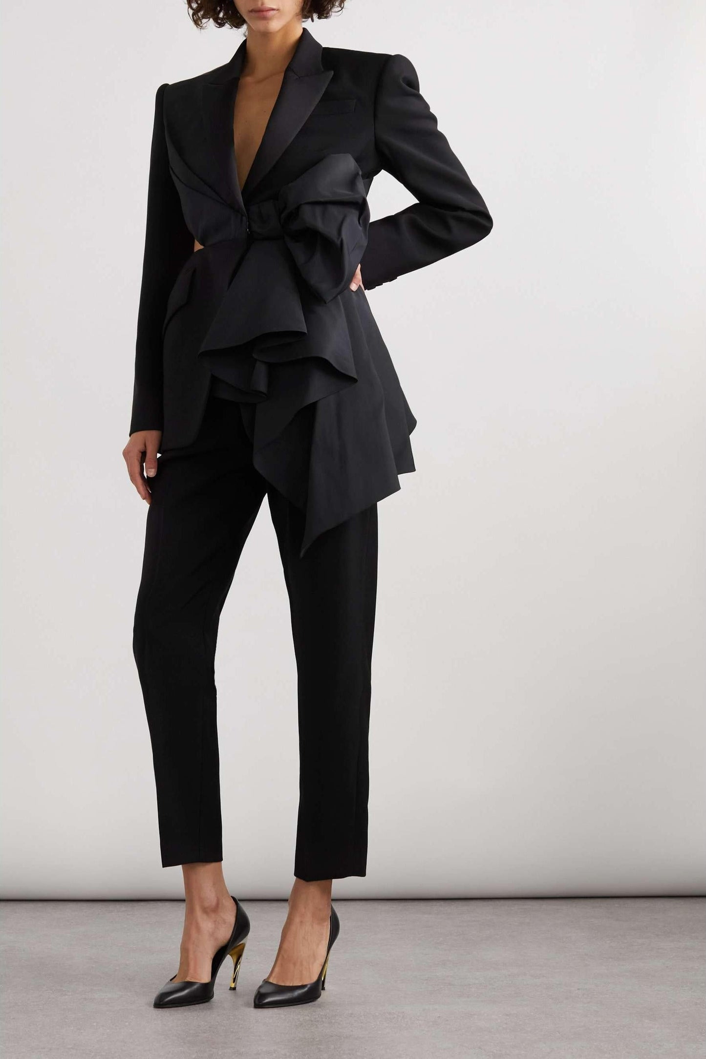 Stylish beautiful dress | Layla Cut-out Bow-embellished Blazer - Ideal for special occasions