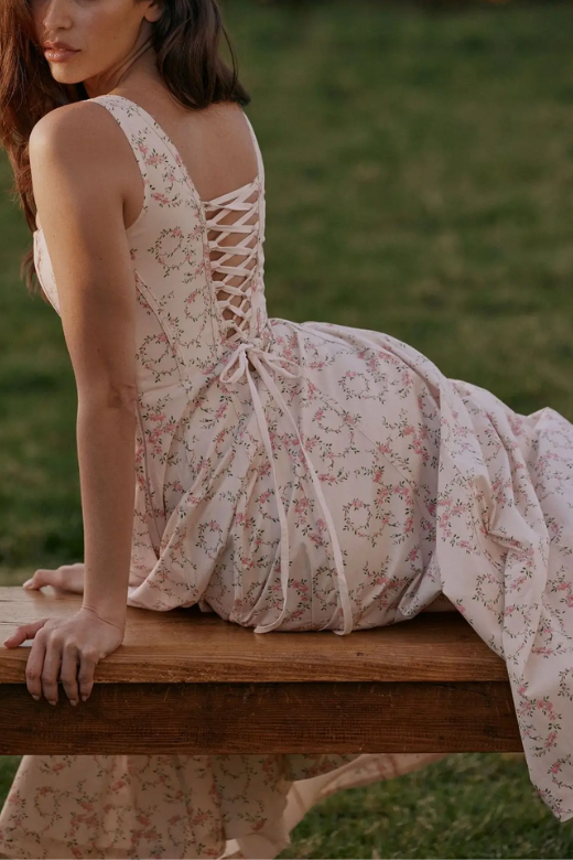 Willa Midi Dress - Dusty Pink