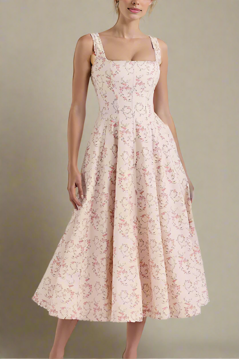 Willa Midi Dress - Dusty Pink